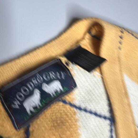 Woods & Gray Sweater Vest Men’s L Tartan Plaid VTG 90s Tennis V-Neck Golf Preppy - Picture 2 of 9
